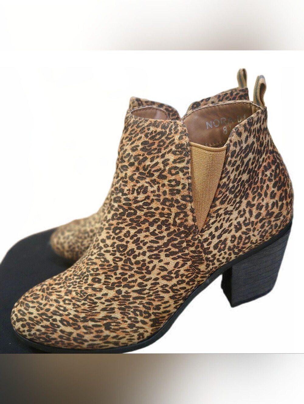 Leopard Print Chelsea Ankle Booties - Women